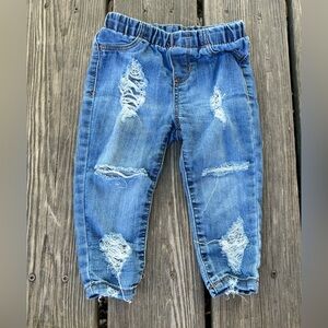 Custom distressed jeggings